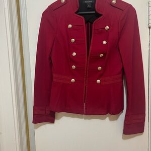 White House Black Market Crimson Double-Breasted Blazer